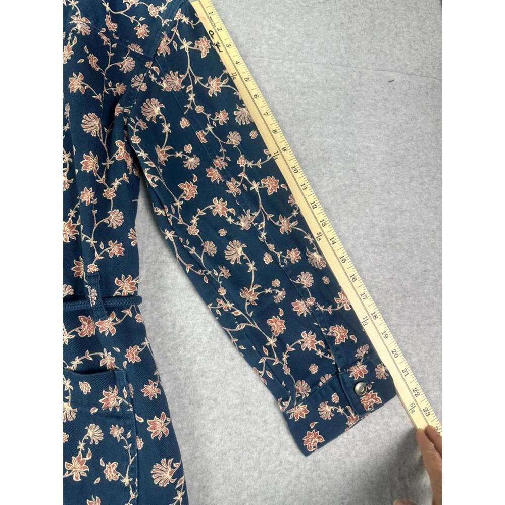 Future Collective x Jenny K. Lopez Floral Utility Jumpsuit Denim Blue Size 6 - Picture 7 of 15